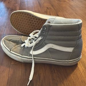 Grey high top vans
